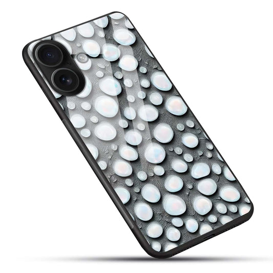 Water Droplet/Bubbles Design Glass Case