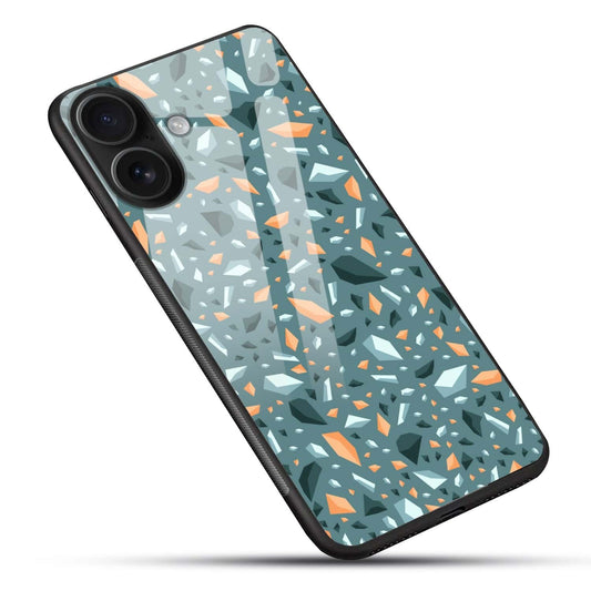 Designer Terrazzo Pattern Glass Case