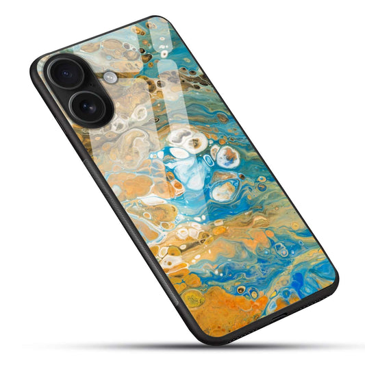 Abstract Ocean Swirl Glass Back Cover