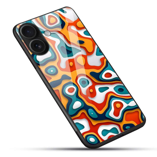 Abstract 3D Layered Art Glass Case