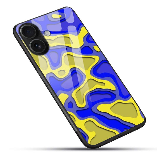 Abstract 3D Layered Art Glass Case