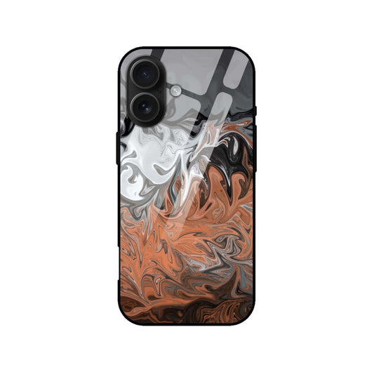 Marble Swirl Glass Case – Shockproof Luxury Back Cover