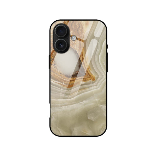 Luxury Beige Agate Marble Glass Back Case