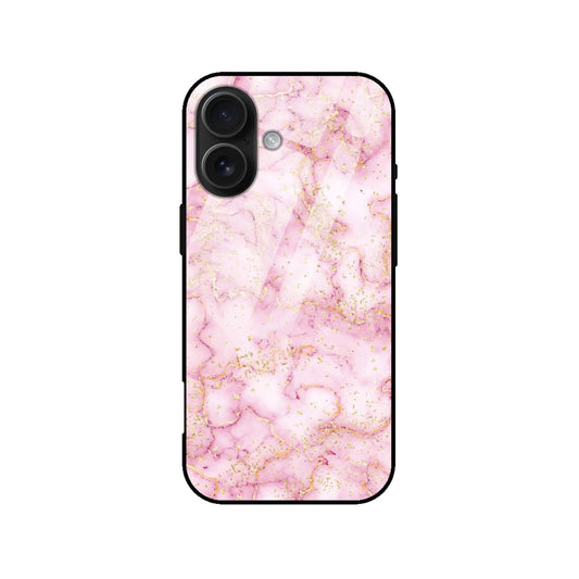 Pink Gold Marble Glass Case