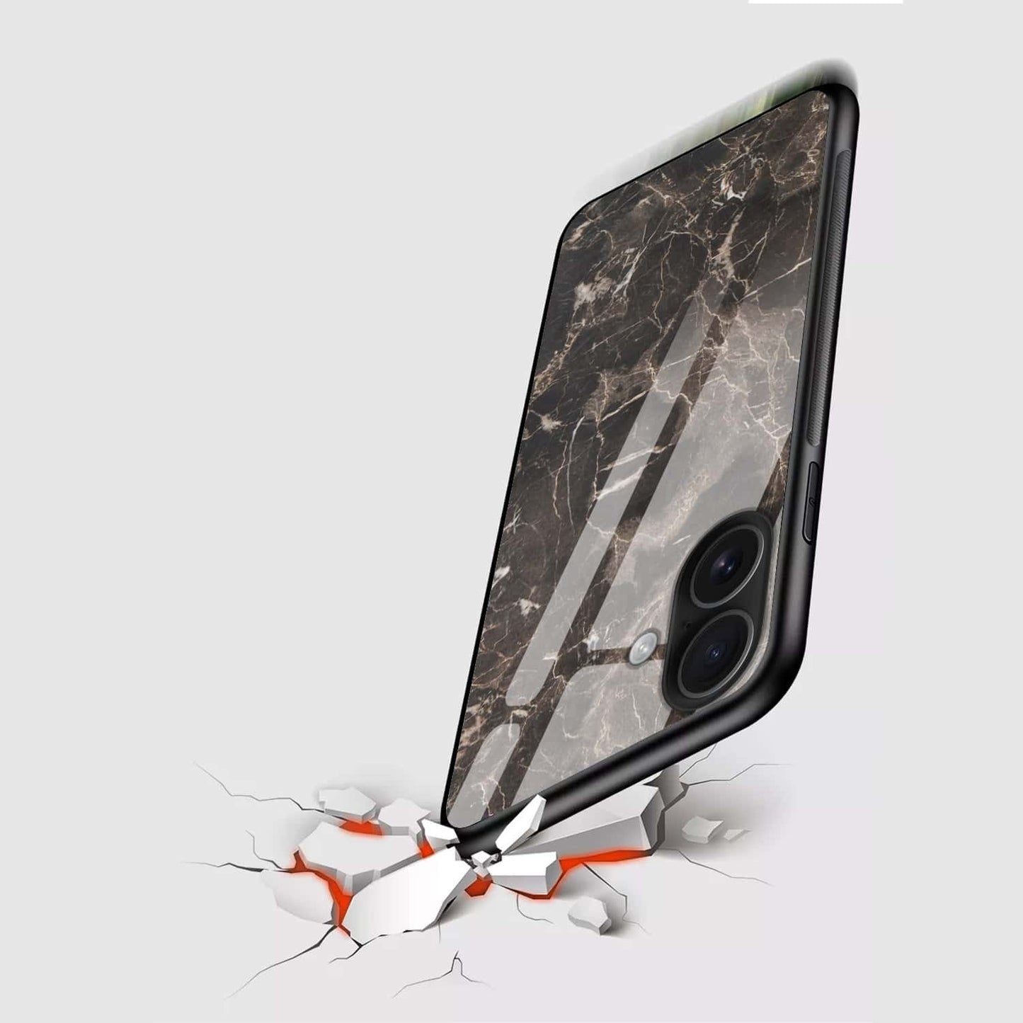 Luxury Black Marble Glass Case
