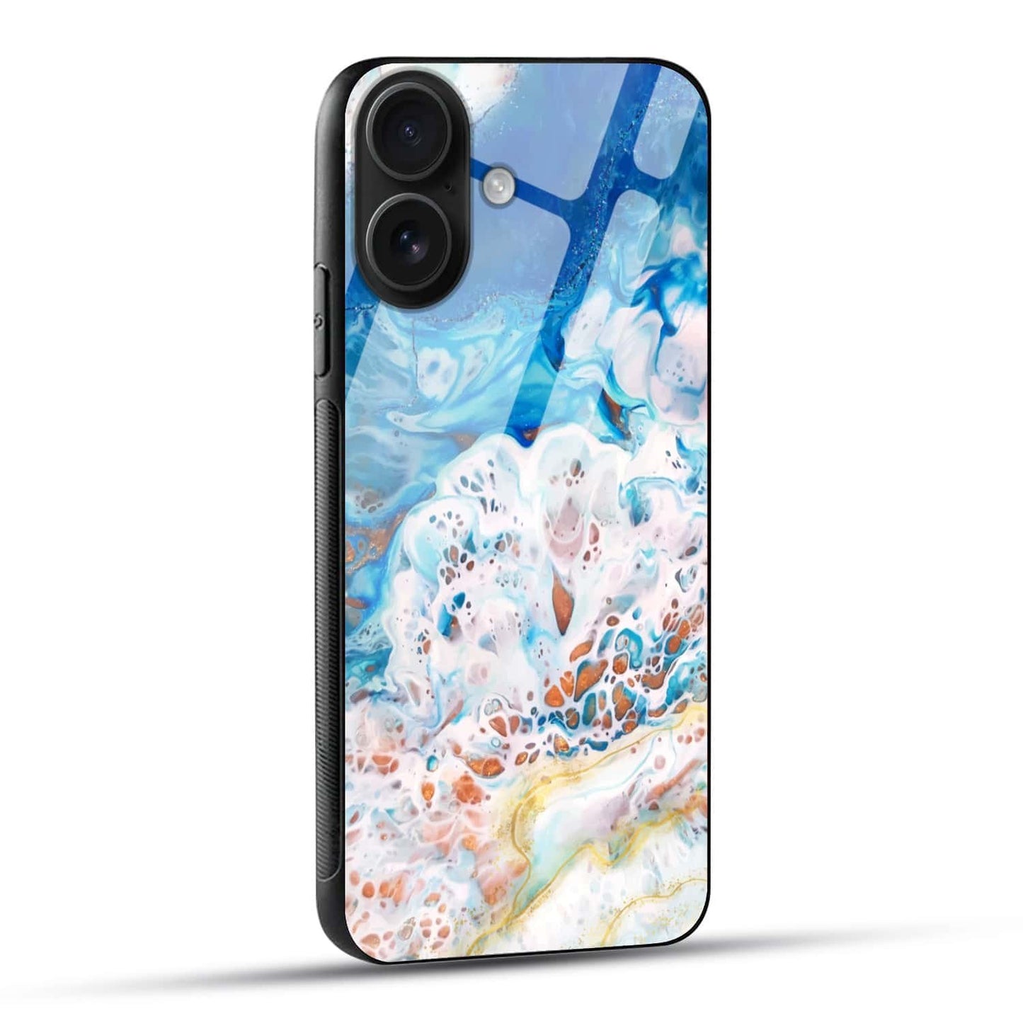Blue Ocean Abstract Glass Case
