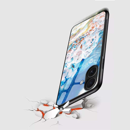 Blue Ocean Abstract Glass Case