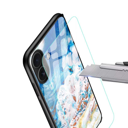 Blue Ocean Abstract Glass Case