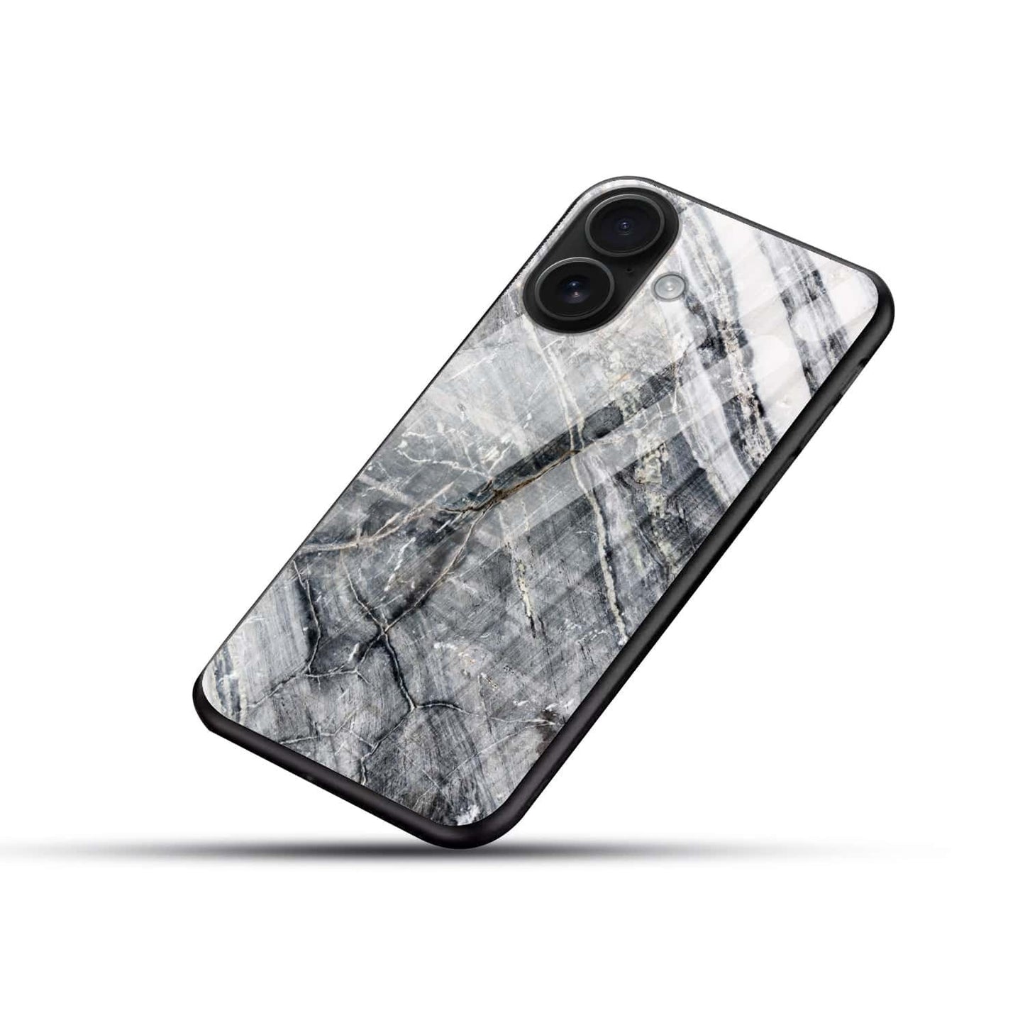 Premium Grey Marble Glass Case