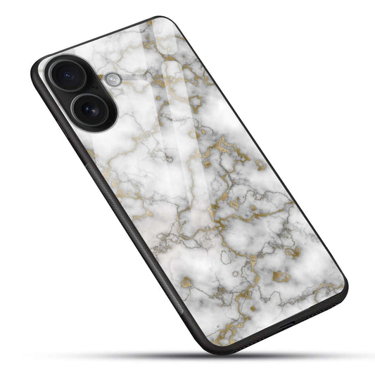 White Luxury Marble Glass Case