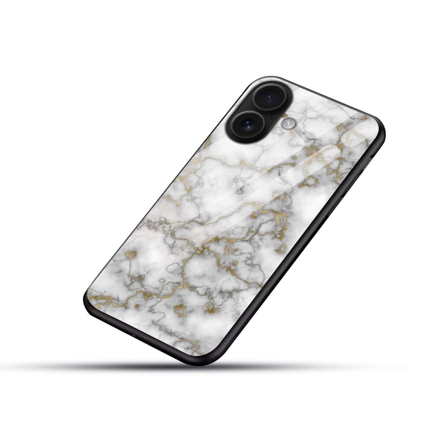White Luxury Marble Glass Case