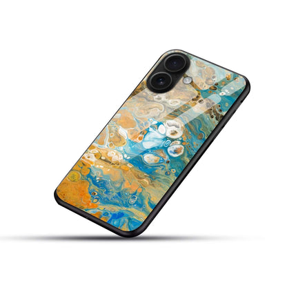 Abstract Ocean Swirl Glass Back Cover