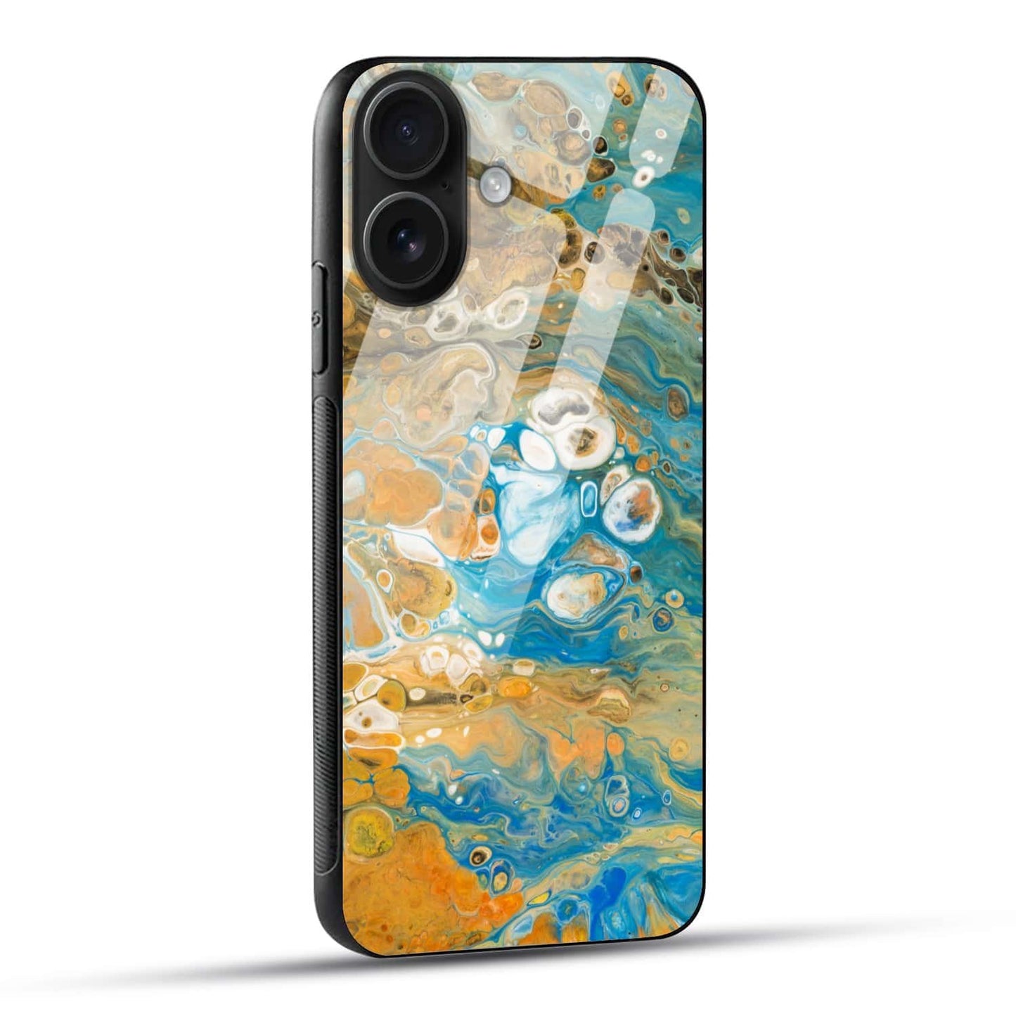 Abstract Ocean Swirl Glass Back Cover
