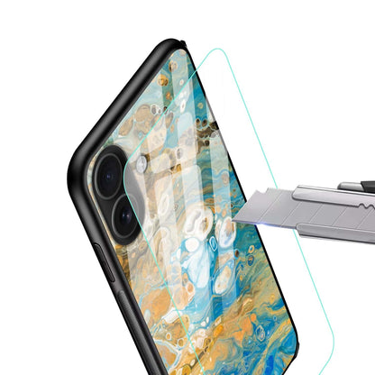 Abstract Ocean Swirl Glass Back Cover