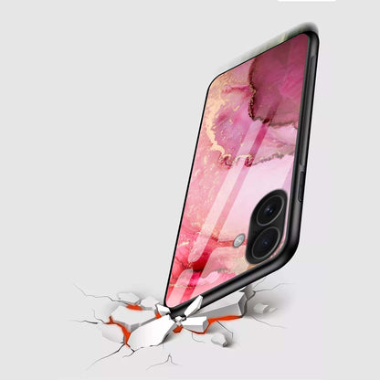 Pink Luxury Marble Glass Back Cover