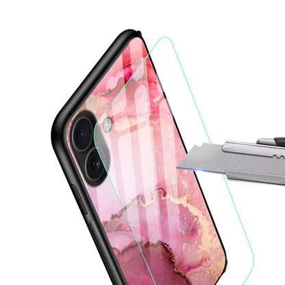 Pink Luxury Marble Glass Back Cover