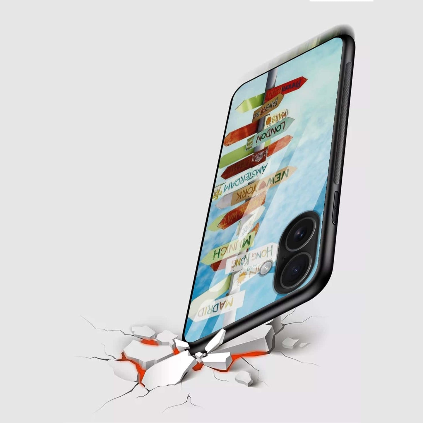 Travel Direction Signboard Glass Case – Premium Shockproof Cover