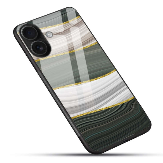 Luxury Abstract & Marble Case | Glass Back Shockproof