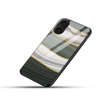 Luxury Abstract & Marble Case | Glass Back Shockproof