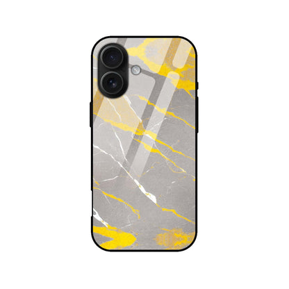 Premium Yellow Grey Marble Glass Case