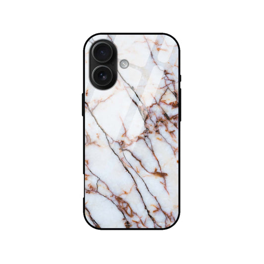 Luxury White Marble Glass Back Cover