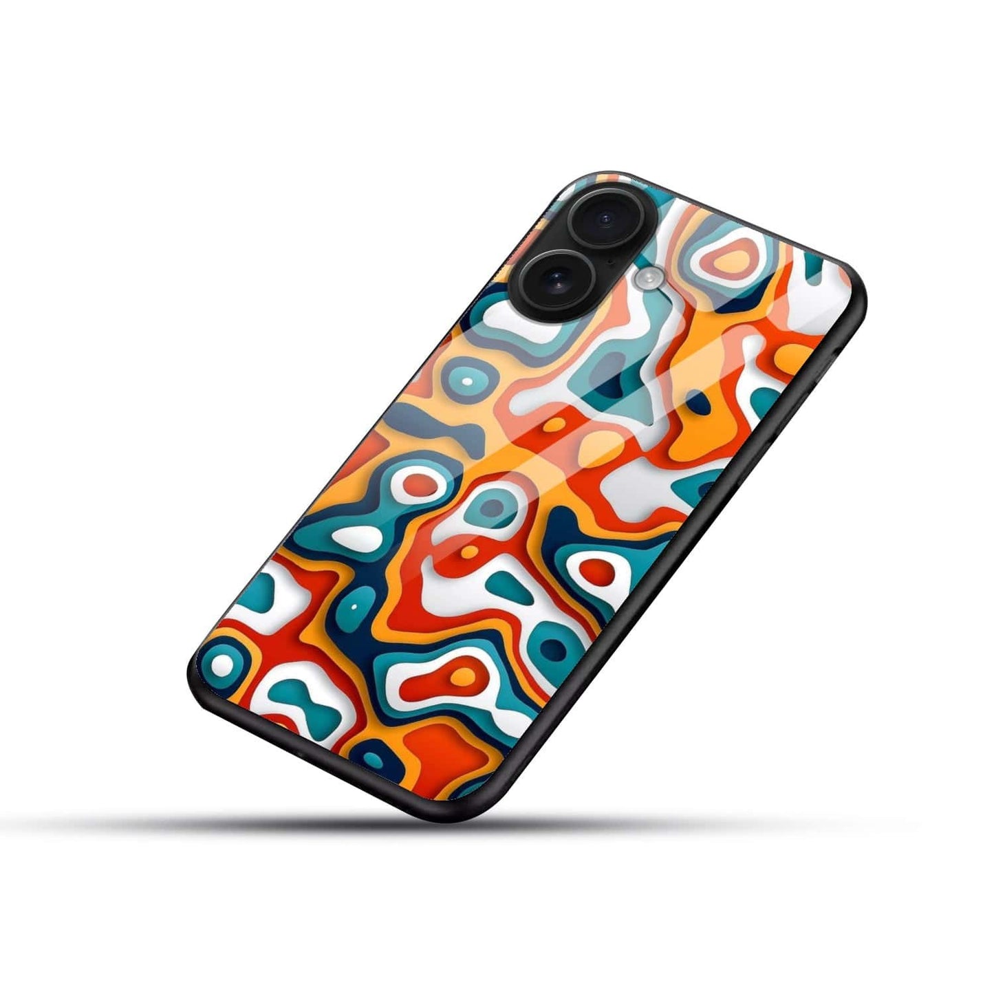 Abstract 3D Layered Art Glass Case