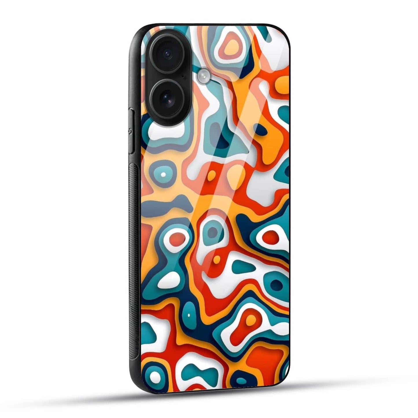 Abstract 3D Layered Art Glass Case