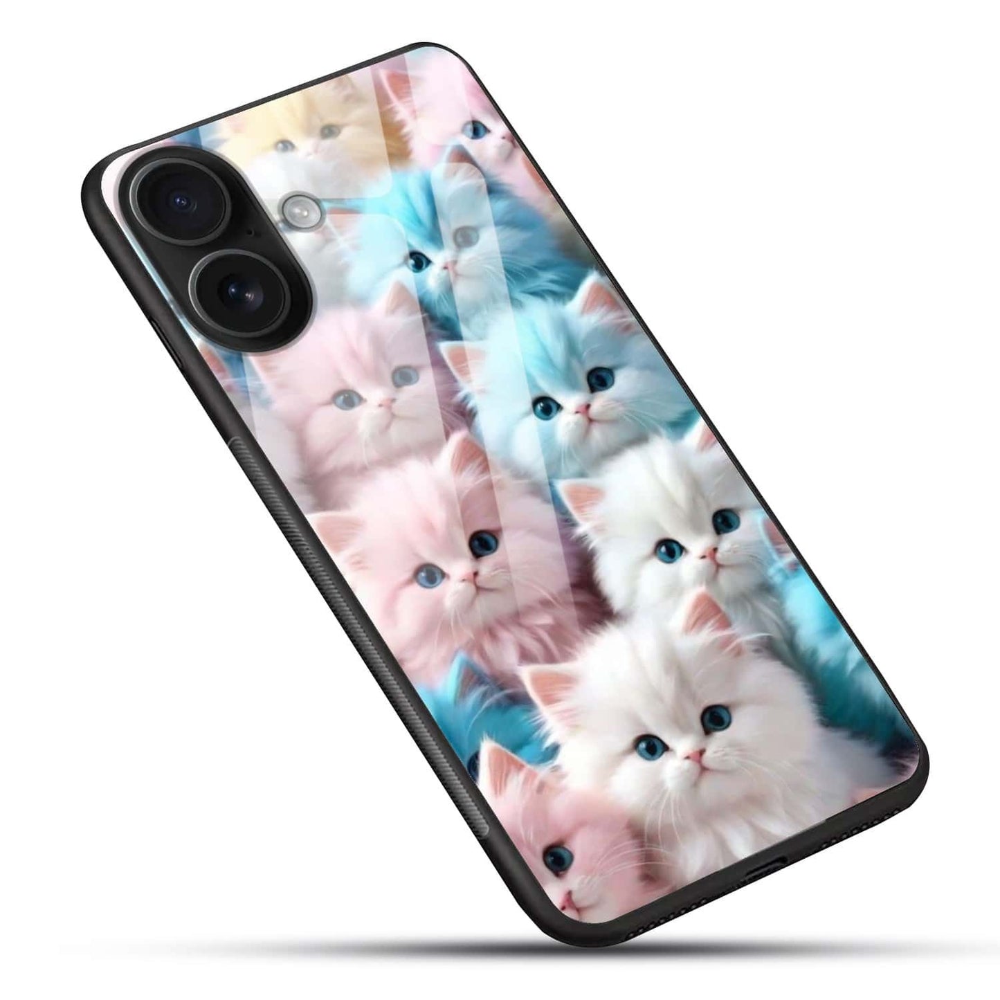 Cute Pastel Kittens Premium Glass Case