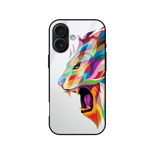 Colorful Roaring Lion Premium Glass Case