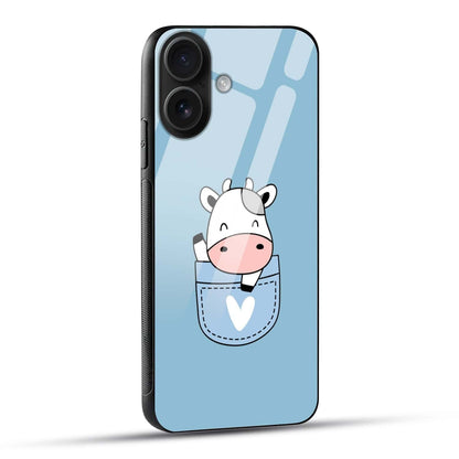 Cute Cow Pocket Glass Case