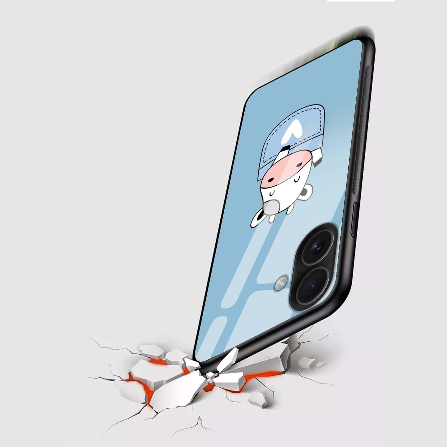 Cute Cow Pocket Glass Case