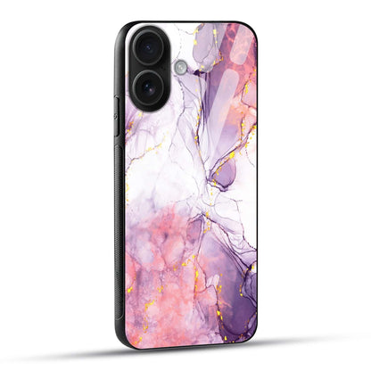 Purple Pink Marble Glass Case