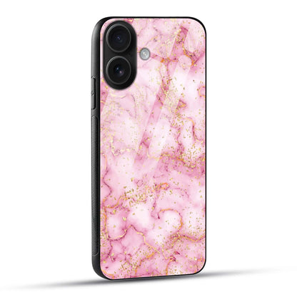 Pink Marble Luxe Glass Case