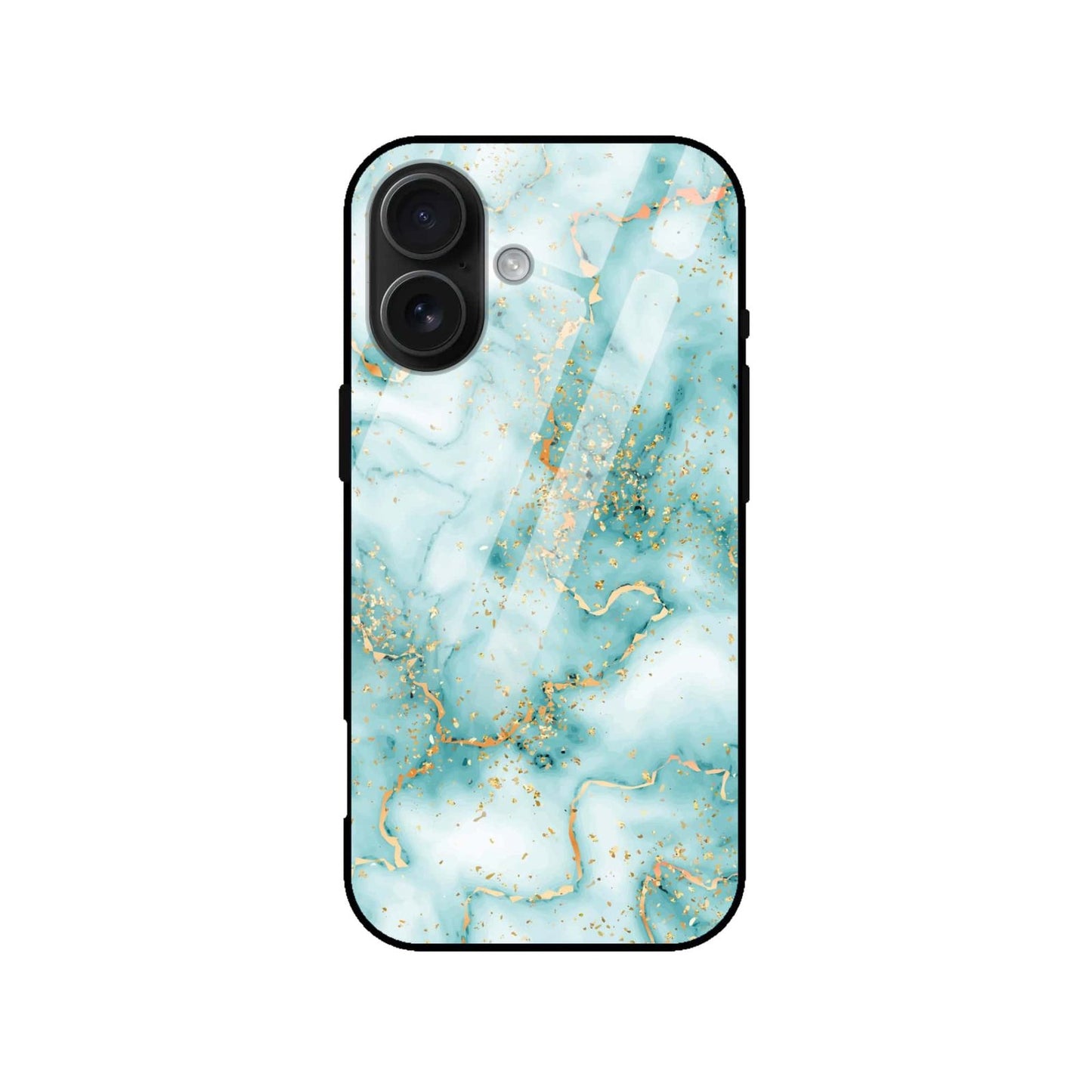 Aqua Marble Luxury Glass Phone Case