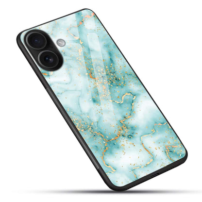 Aqua Marble Luxury Glass Phone Case