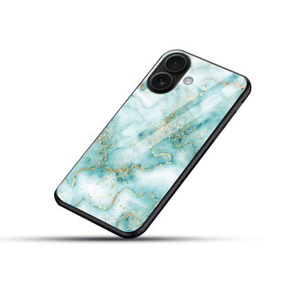 Aqua Marble Luxury Glass Phone Case