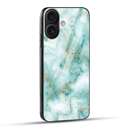 Aqua Marble Luxury Glass Phone Case