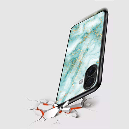 Aqua Marble Luxury Glass Phone Case