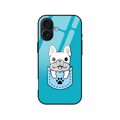 Pocket Puppy Blue Glass Case