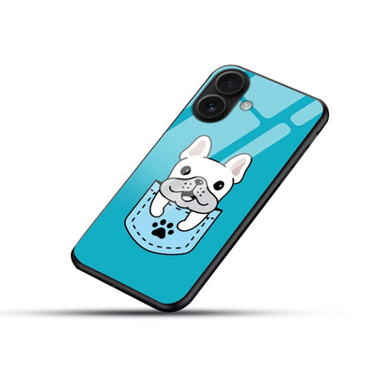 Pocket Puppy Blue Glass Case