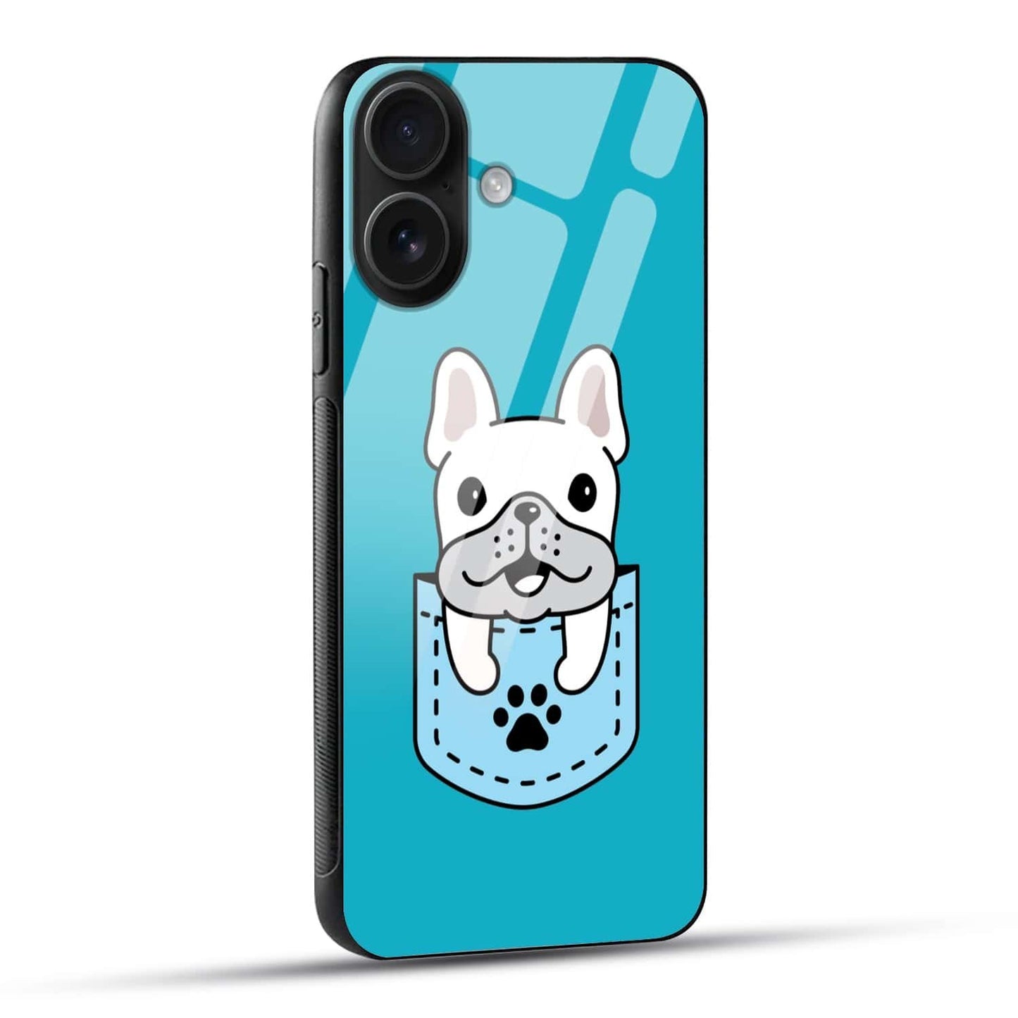 Pocket Puppy Blue Glass Case