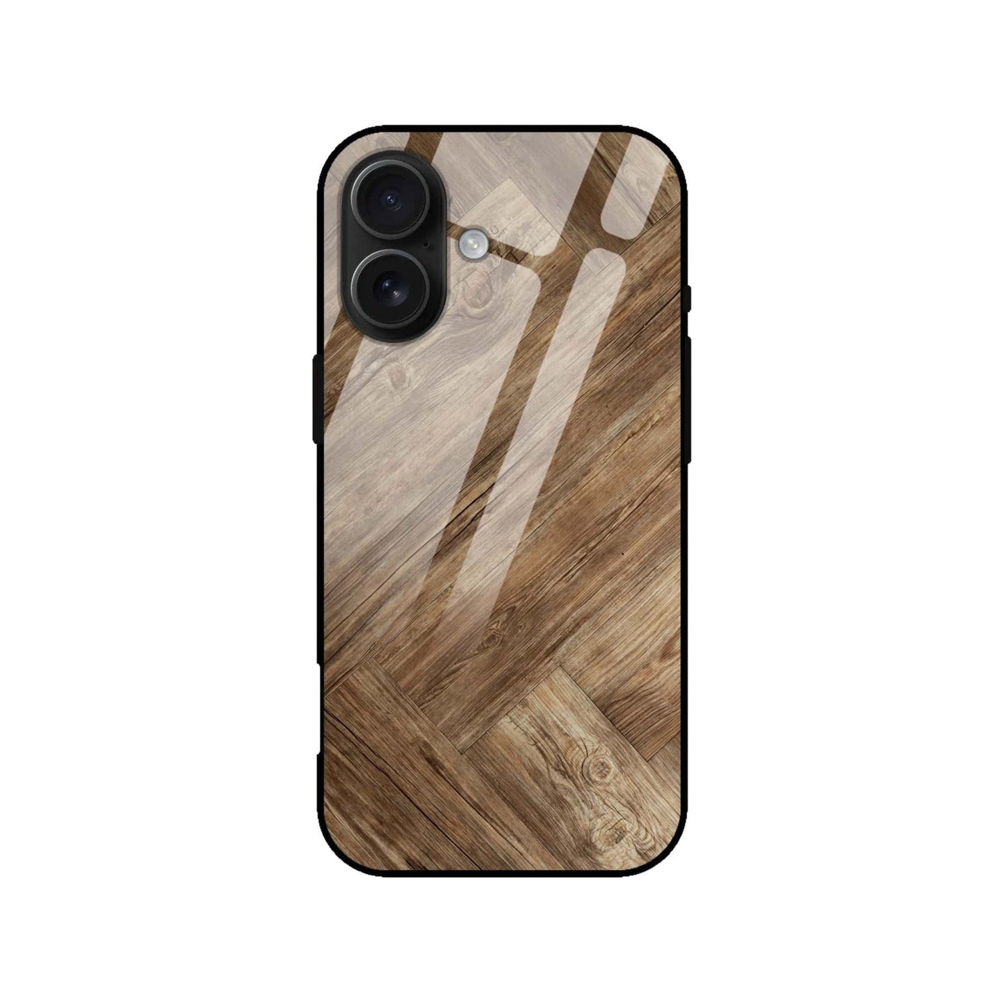 Wood Texture Premium Glass Case