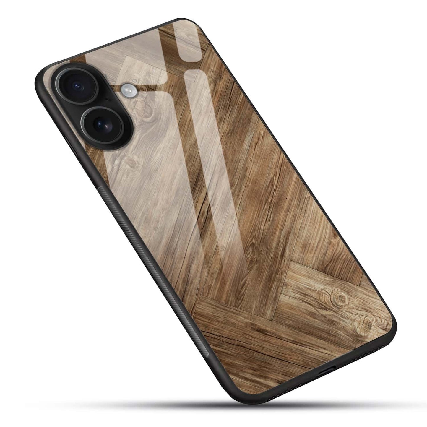 Wood Texture Premium Glass Case