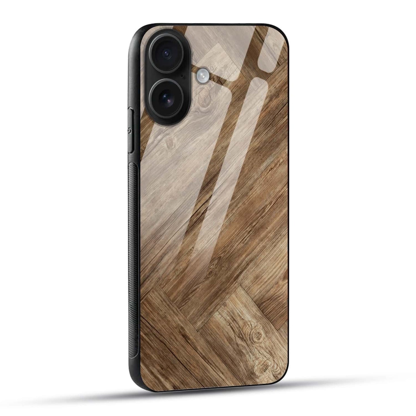 Wood Texture Premium Glass Case
