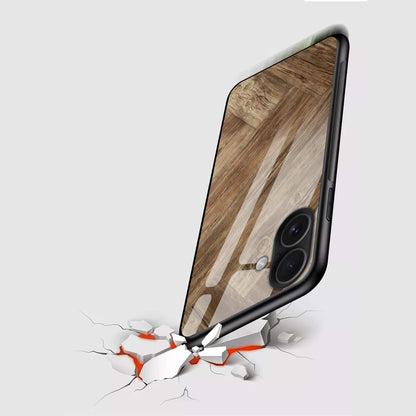 Wood Texture Premium Glass Case