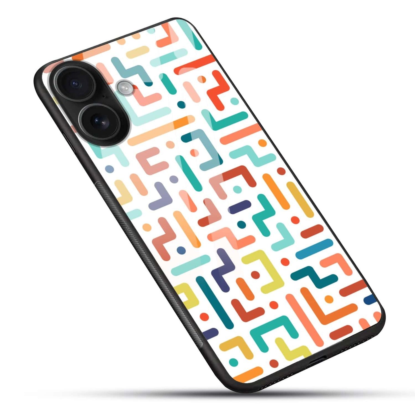 Colorful Maze Pattern Glass Case