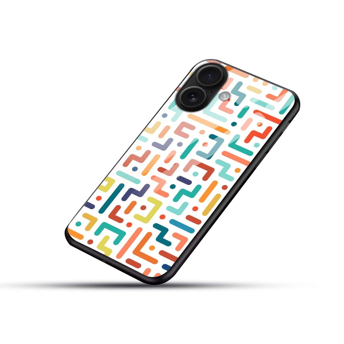 Colorful Maze Pattern Glass Case