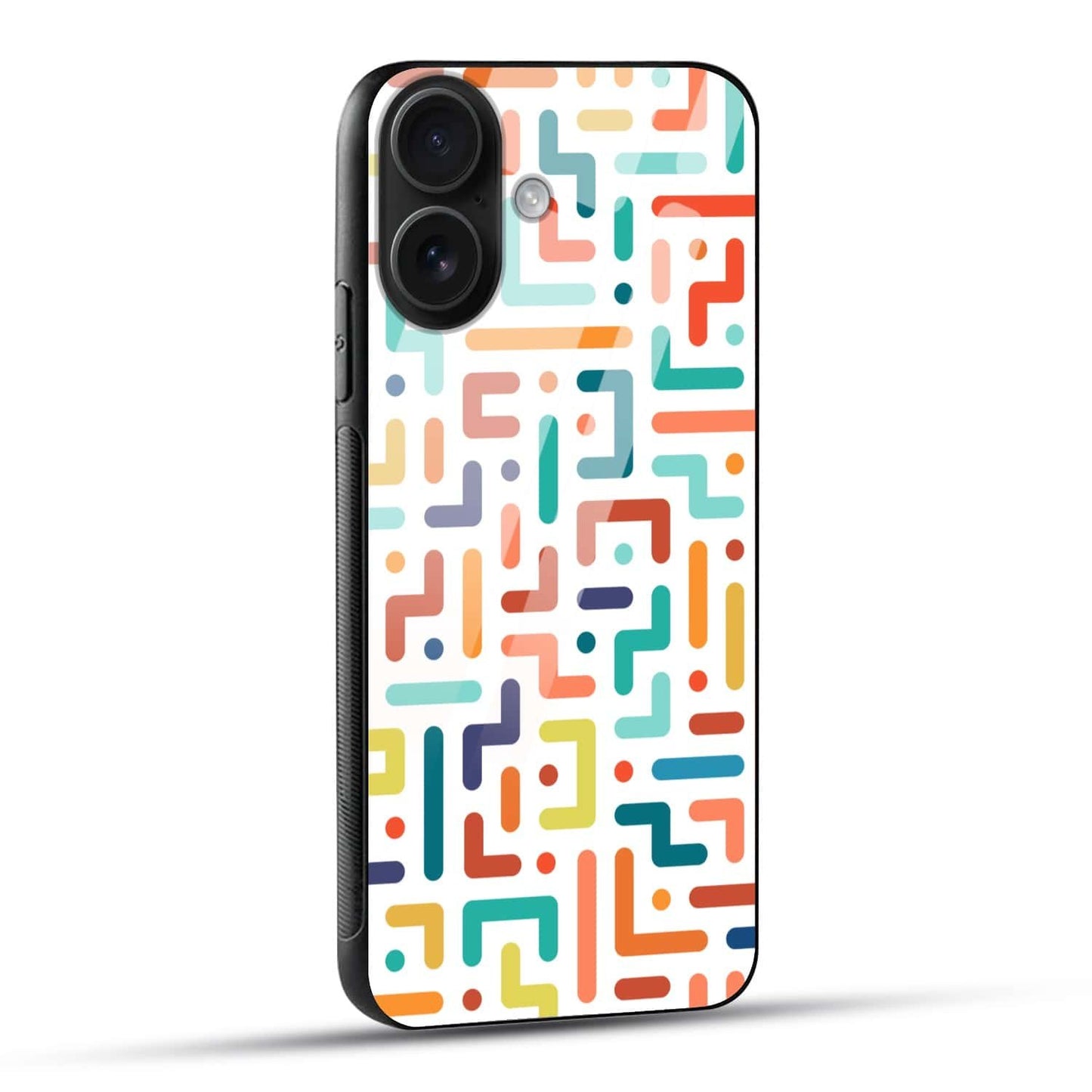 Colorful Maze Pattern Glass Case