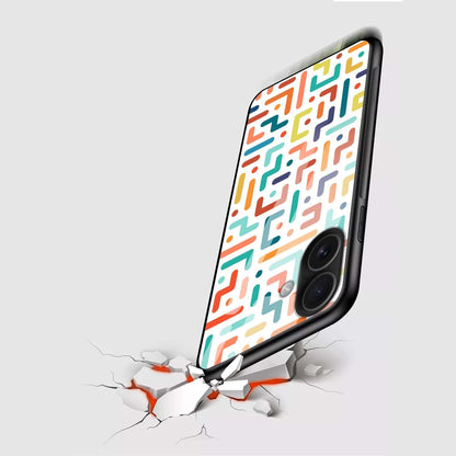 Colorful Maze Pattern Glass Case