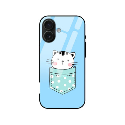 Cute Cat Pocket Glass Case